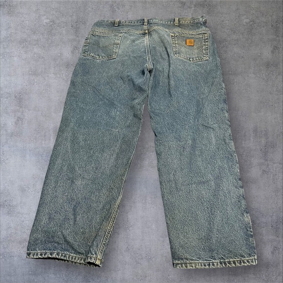 Vintage Carhartt Flannel Lined Denim Jeans 42 X 30 - Picture 4 of 5